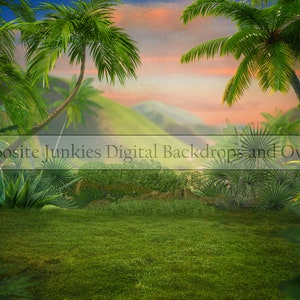 Jungle digitale achtergrond voor composietafbeeldingen - digitale achtergronden en overlays voor fotografen {PREMIUM}