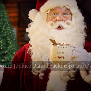 Santa Claus Digital Background Hot Chocolate Digital Background