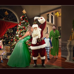 Santa Claus Christmas Digital Backdrop Background for Photo Composites, Christmas Backdrop, Photography Background, Holiday Digital Backdrop