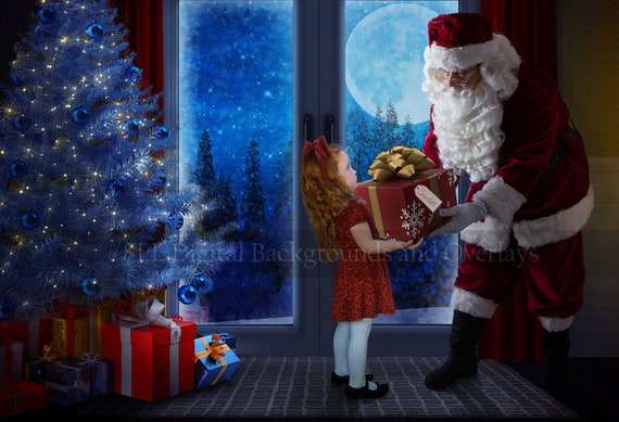 Santa Digital Backdrop for Composite Images Christmas Digital - Etsy