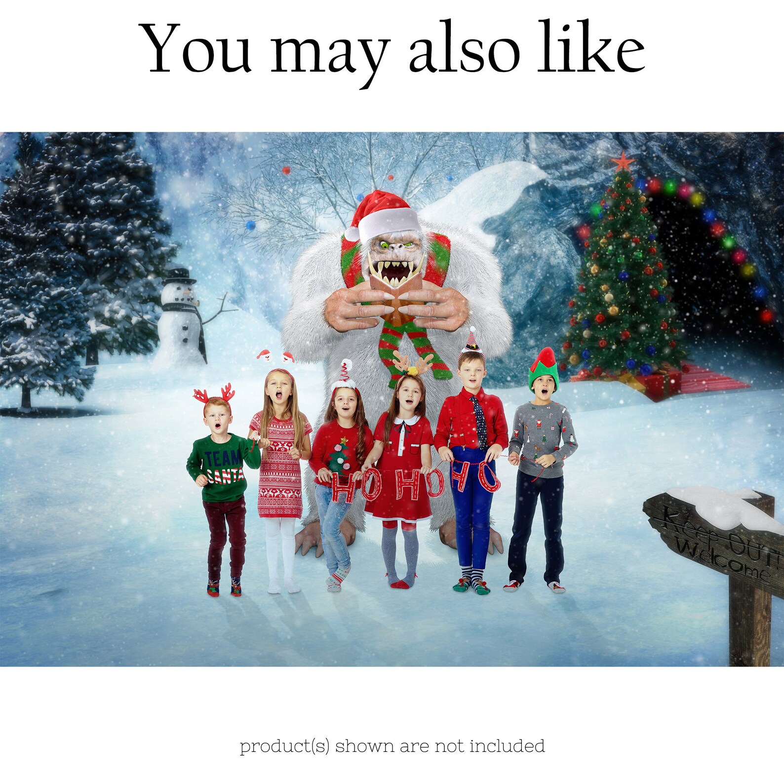 Christmas Digital Backdrop With Santa Santa Claus Digital - Etsy