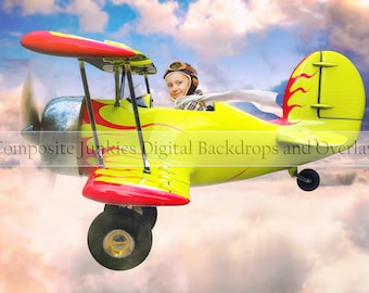 Toy Airplane Digital Backdrop for composite imagery - Digital Backdrops and Overlays