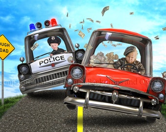 Cops and Robbers Digital Backdrop for Composites Images - Police Digital Background - Composite Background - Digital Backdrop - Photography