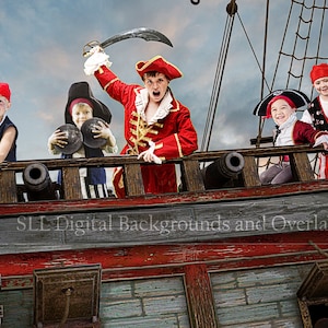 Pirate ship digital backdrop - Pirate digital background - Fantasy digital backdrop {PREMIUM}