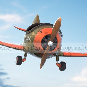 Digital Plane Overlay for Composite Photography | Toy Plane Clip Art | Plane PNG overlay | Plane Clip Art | Digital Background