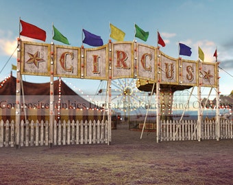 Unedited Circus Digital Backdrop Background for Photographers | Circus background for composite images