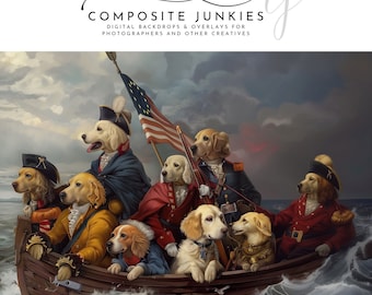 Fundo digital para animais de estimação para o 4 de julho, fundo digital patriótico - cenário digital para o 4 de julho - cenário digital para o Dia da Independência