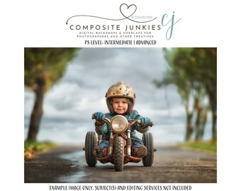 Child's Tricycle Digital Backdrop: Fun Photos for Kids (JPEG & PNG)