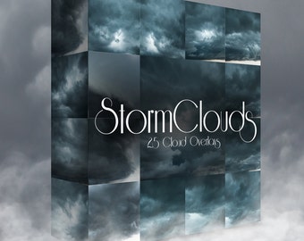 Storm Cloud Overlays - 25 High-Resolution JPEG Images