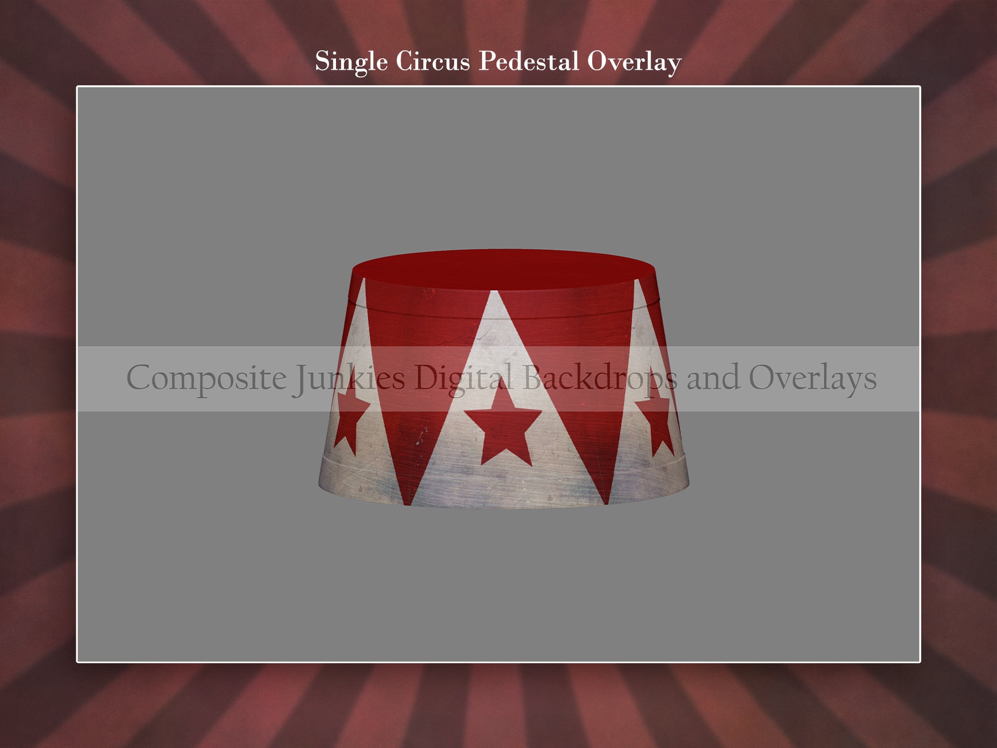 Circus Pedestal Overlay for Composite Photos, Circus Clip Art, Digital Backdrop elements, Circus Overlays, For Photograph Composites