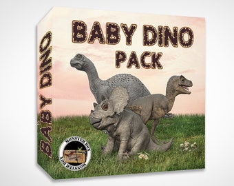 BUNDLE and SAVE! Baby Dinosaur Overlays - Dino PNGs - Composite Overlays {PREMIUM}