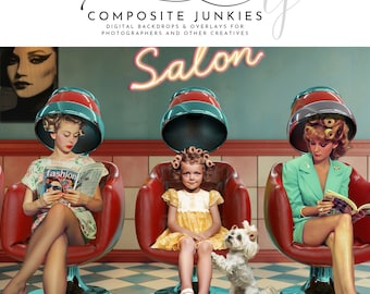 Beauty Shop Digital Background for Unique Photography Composites, Salon Backdrop for Photo Manipulations, Photoshop, Photo Editing