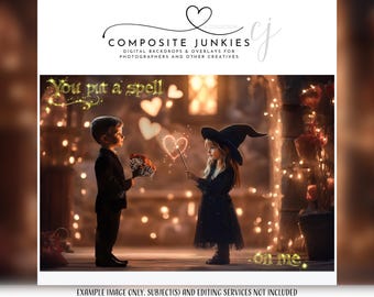 You Put a Spell on Me Valentine's Day Digital Backdrop | Romantic Photo Background for Photoshop | Love-Themed Composite Photography Prop