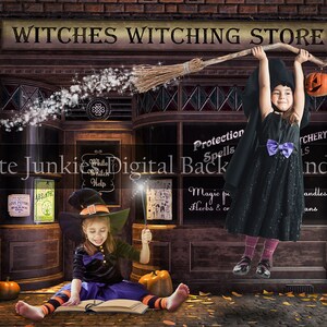 Halloween Witch Shop Digital Backdrop Background for Composites | Witch Digital Background for Photographers | Composite Backgrounds