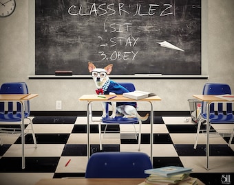 Back to school Digital Backdrop Background for Photography Composites, Classroom Digital Backdrops for Photographers
