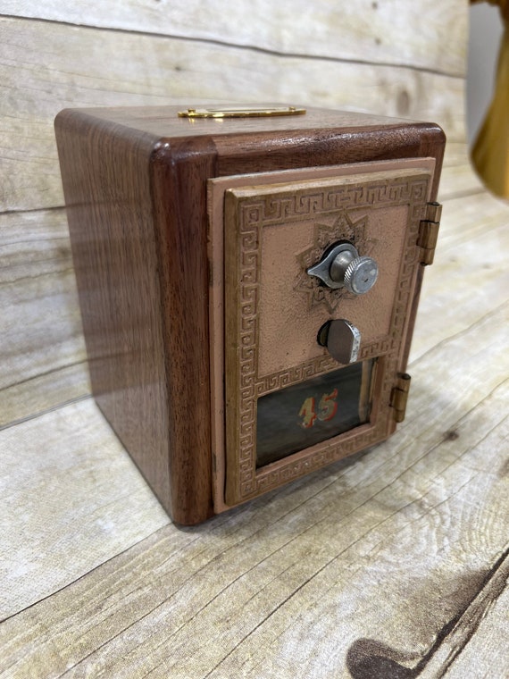 Original Post Office Box Door Walnut Combination Banks Etsy