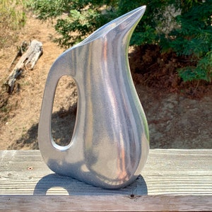Pewter Pitcher Wilton Armetale Pewter Pitcher Vintage Wilton Pewter Never Used Tall Modern Pewter Pitcher Table Decor