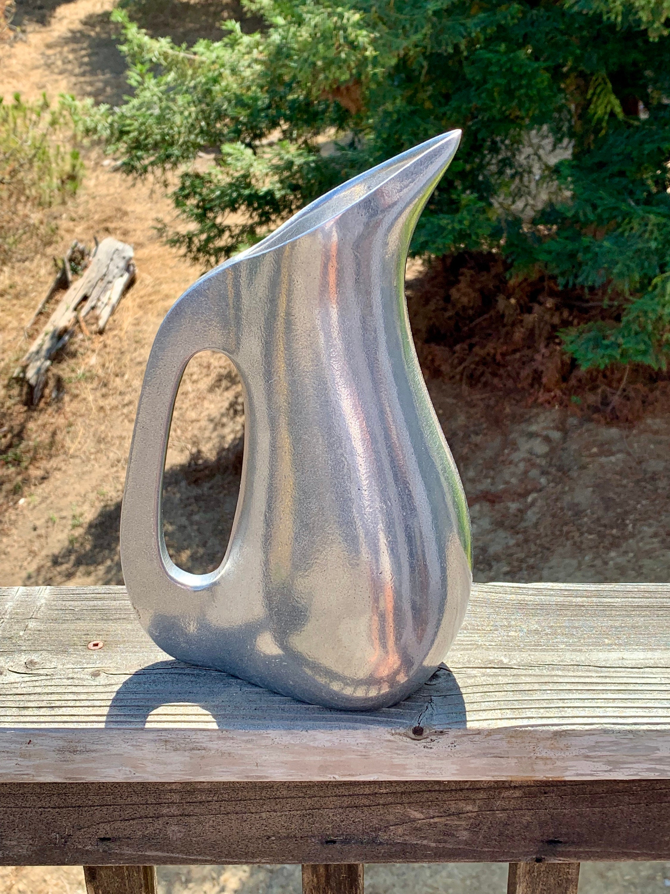 未使用 希少 Wilton Arle 大型プレート 37cm USA製 Vintage Pewter Pitcher Wilton Armetale Never Used Tall Modern