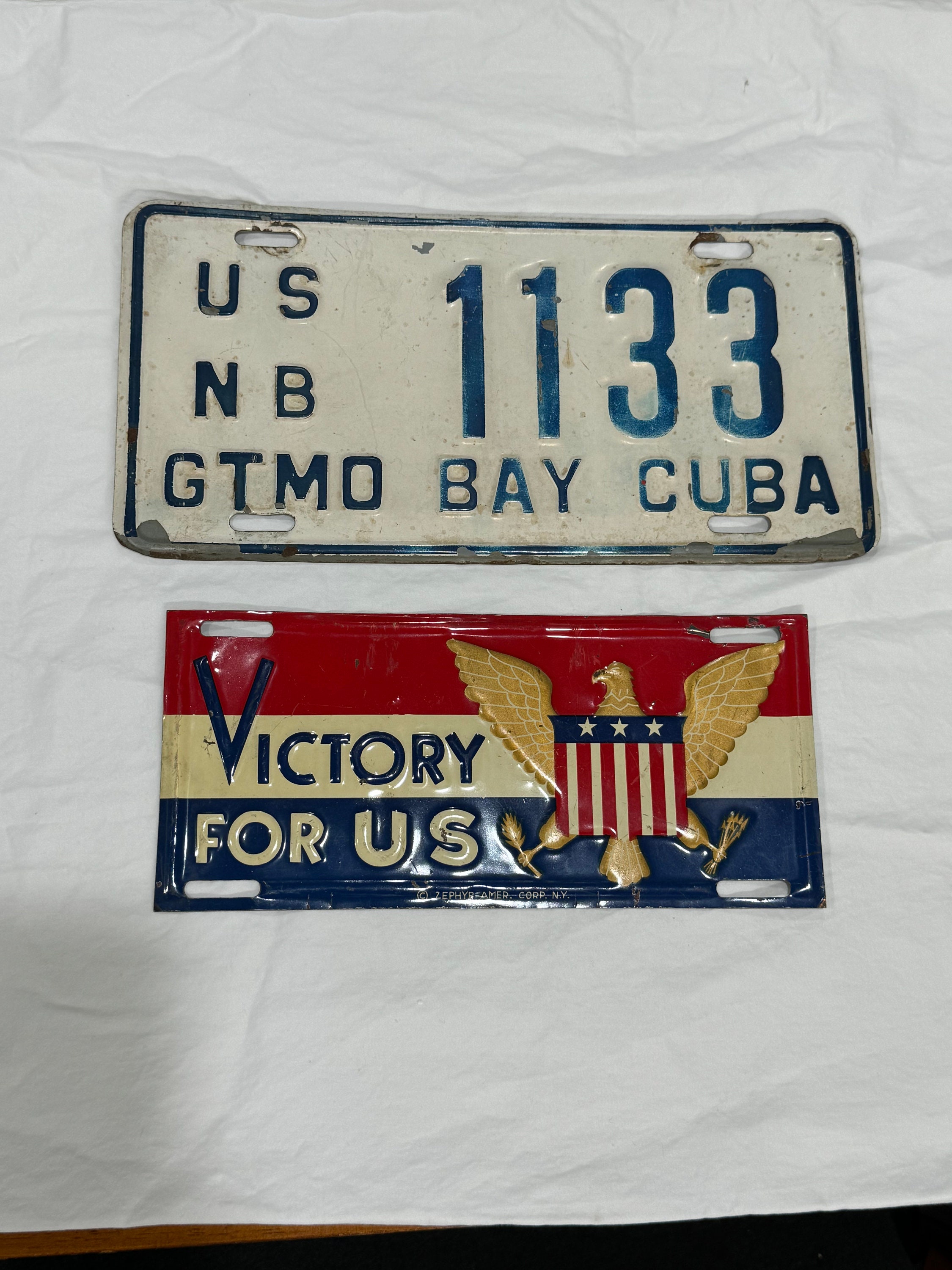 Victory for US Licence Plates Military Licence Plates 1940's WW2