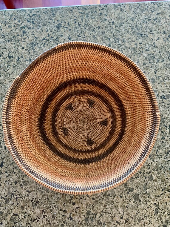 Vintage Africa Zambia Basket Bowl Makenge Wedding Bowl
