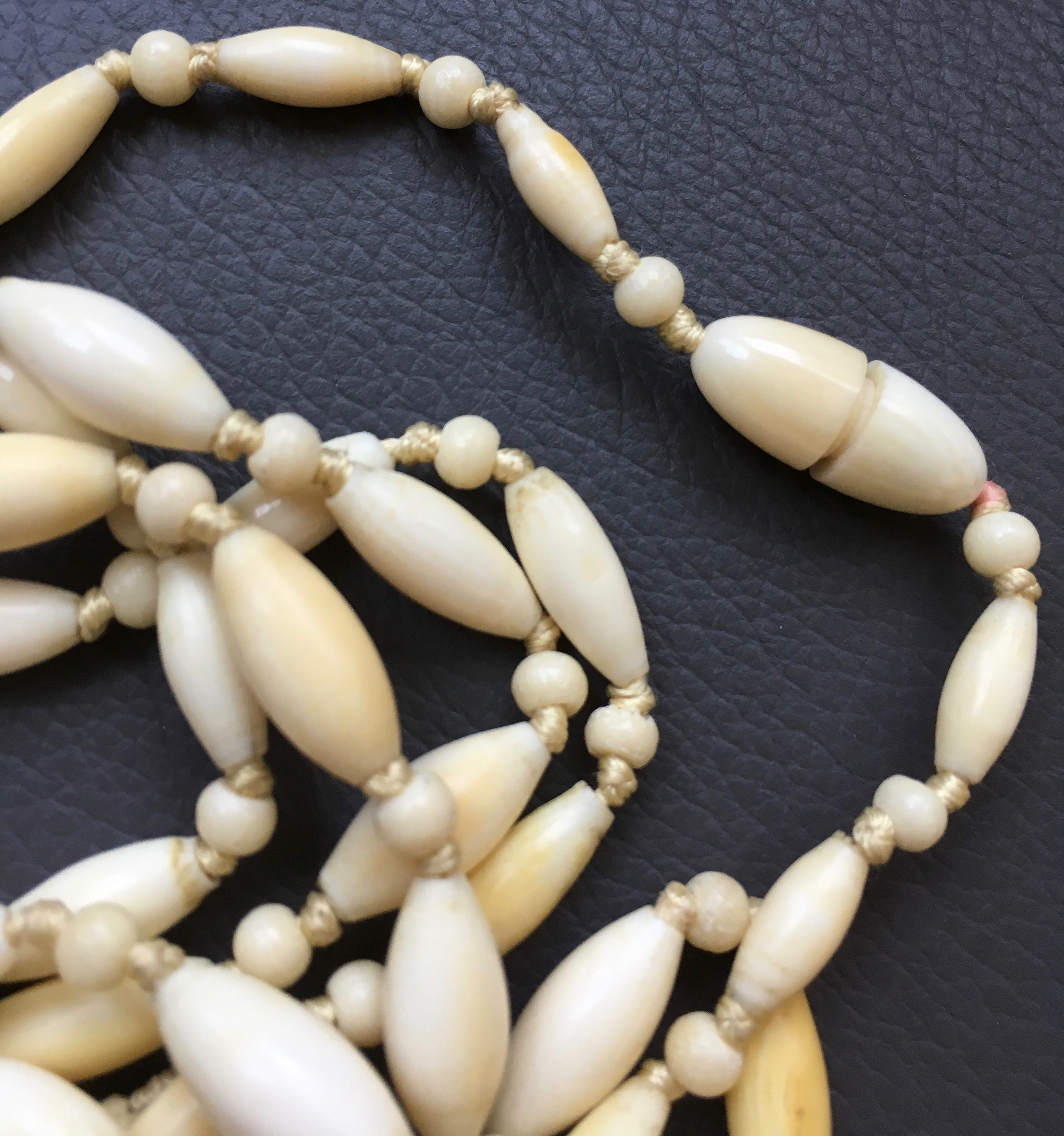 Victorian Bone Necklace Bovine Bone Necklace Antique Bovine Bone