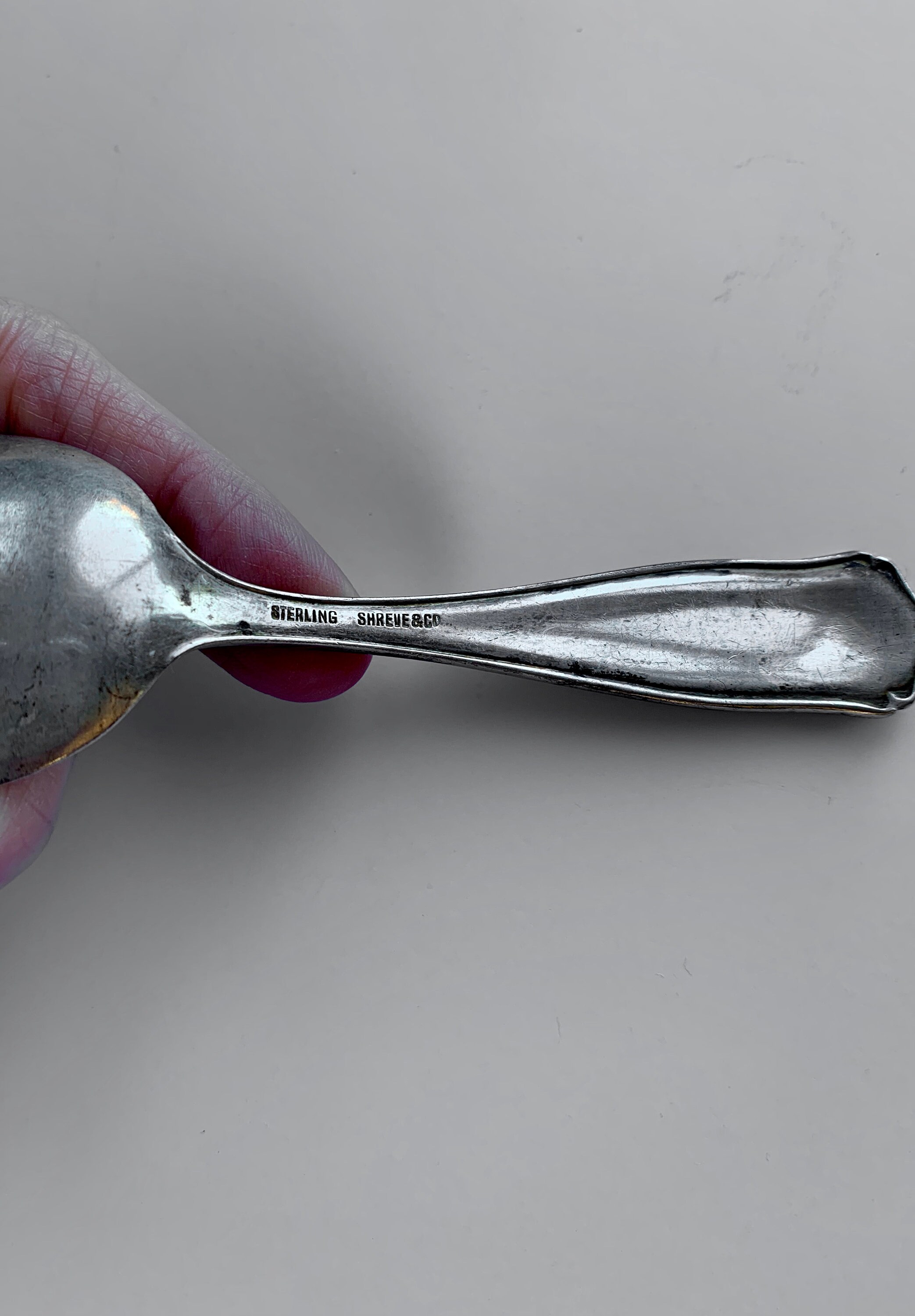 Antique Sterling Silver Spoon Cross and Crown Mark Sterling