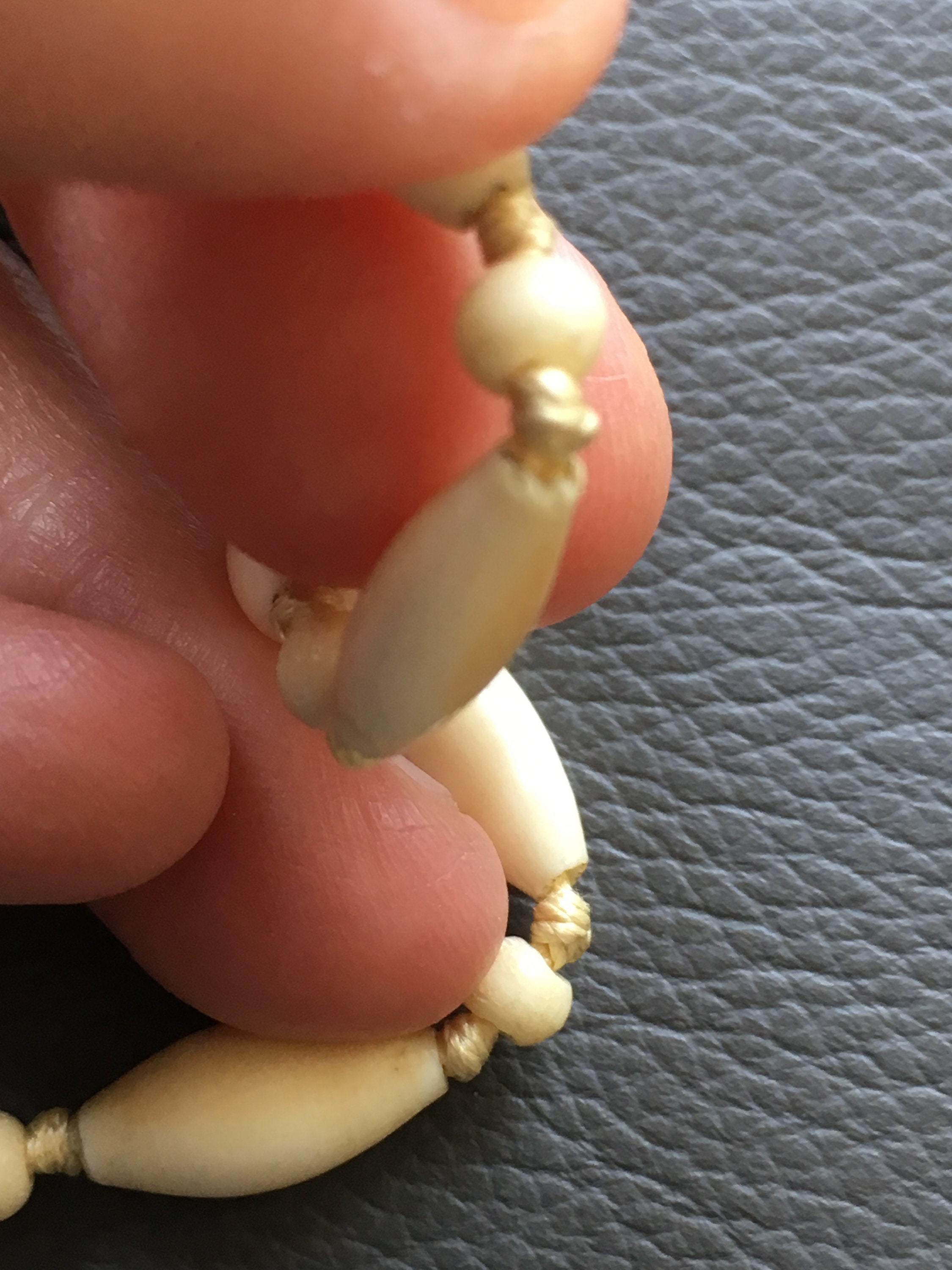 Victorian Bone Necklace Bovine Bone Necklace Antique Bovine Bone