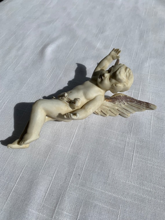 3 Vintage Porcelain Angels / Victorian Hanging Angel Hand Painted