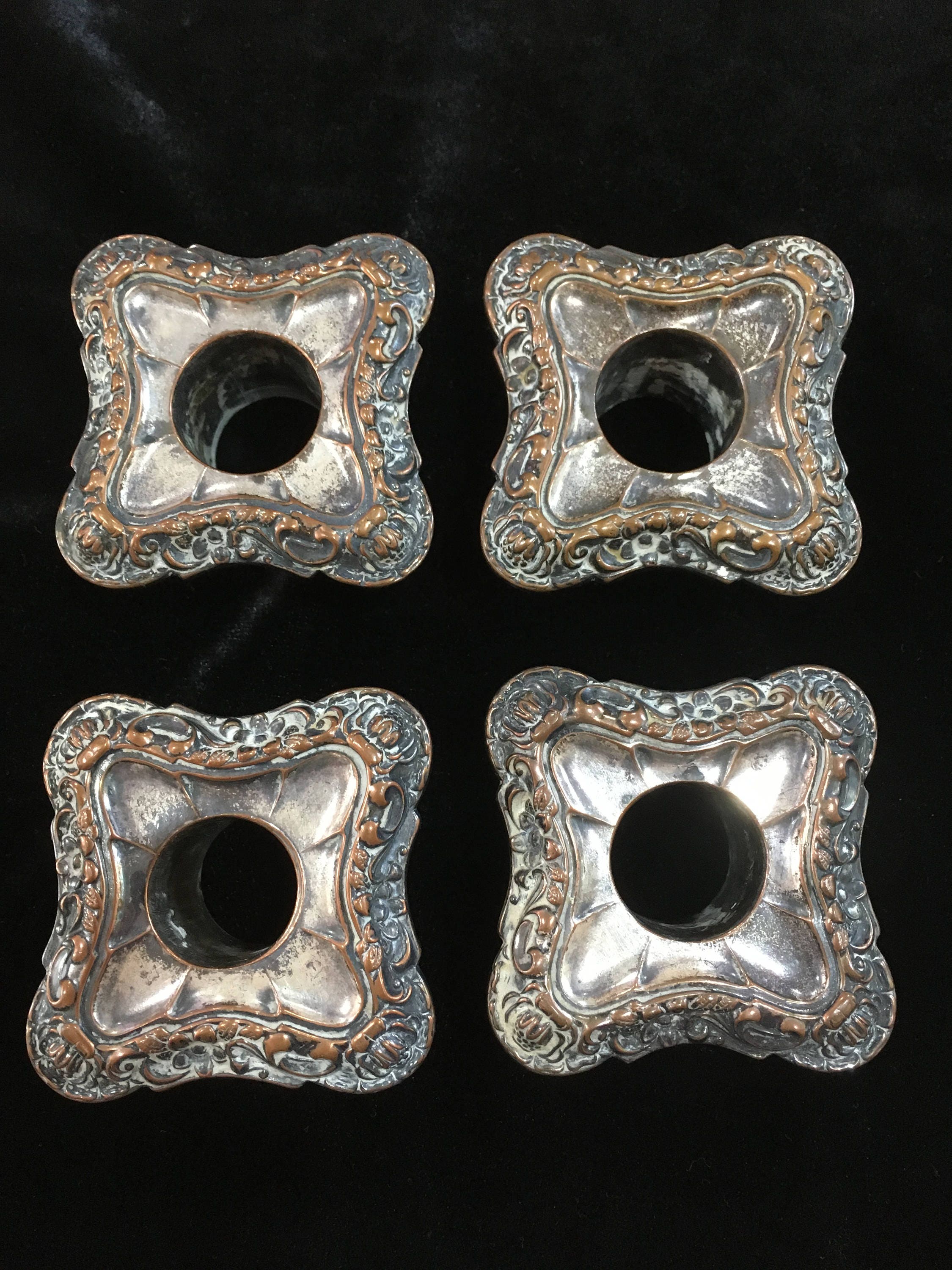 4 Antique Chandelier Parts Great for Wood Candle holder Etsy