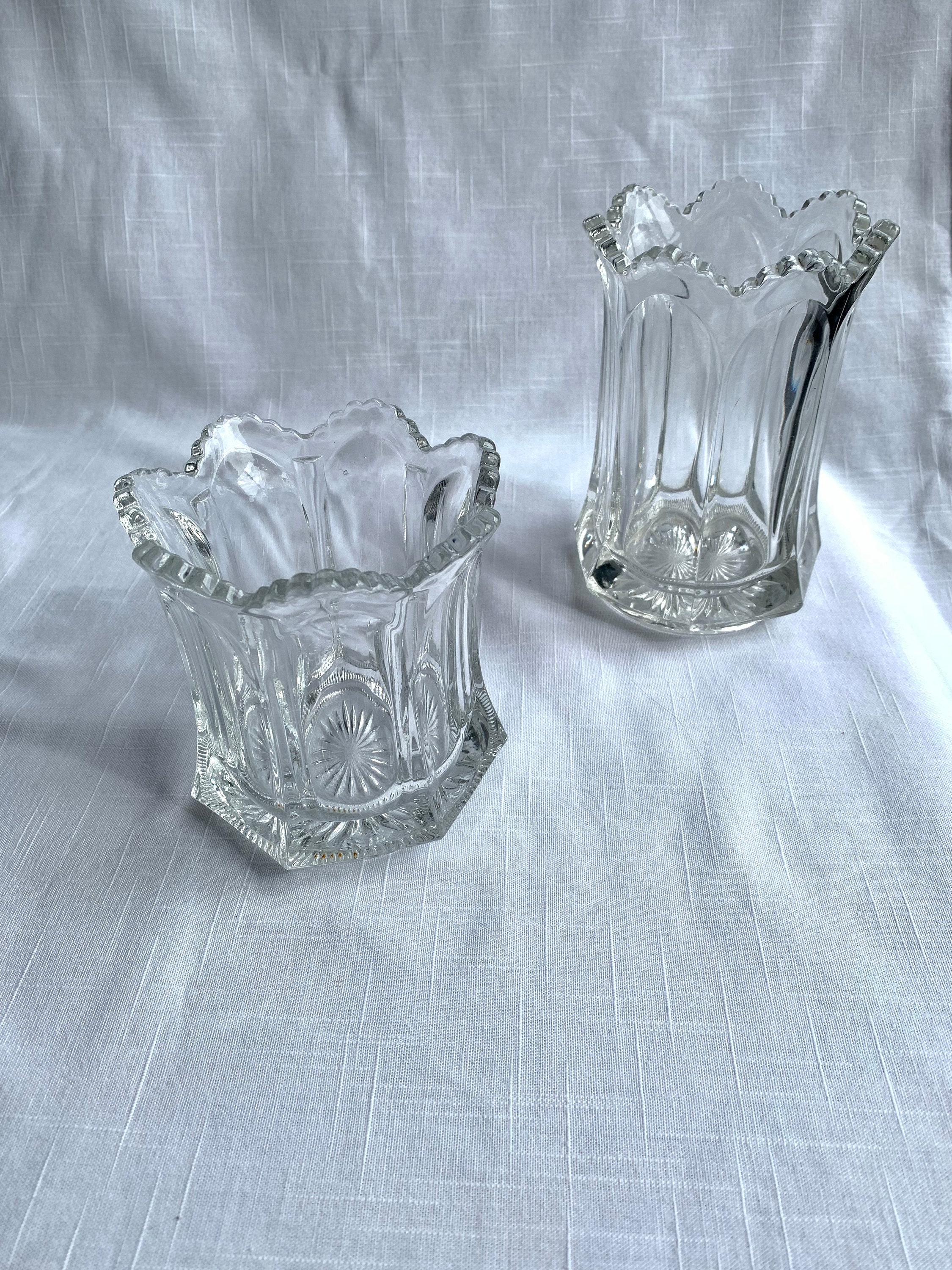 Rare Heisey Decanters / Antique Heisey Decanter Set / Heisey Hand Blown