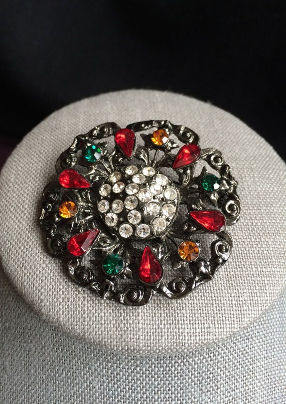 vintage japan statement brooch Gem