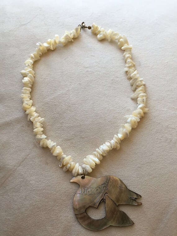 Dolphin Shell Choker Vintage Abalone Choker Chunk… - image 6