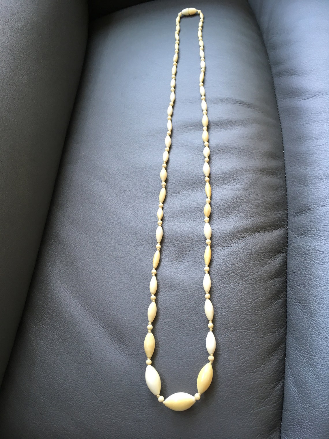 Victorian Bone Necklace Bovine Bone Necklace Antique Bovine Bone