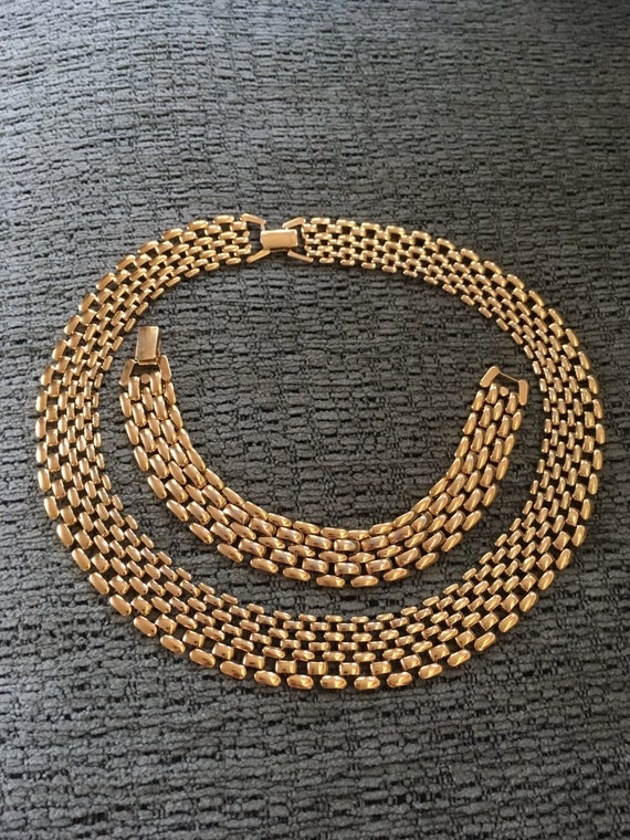 Vintage napier gold necklace deals