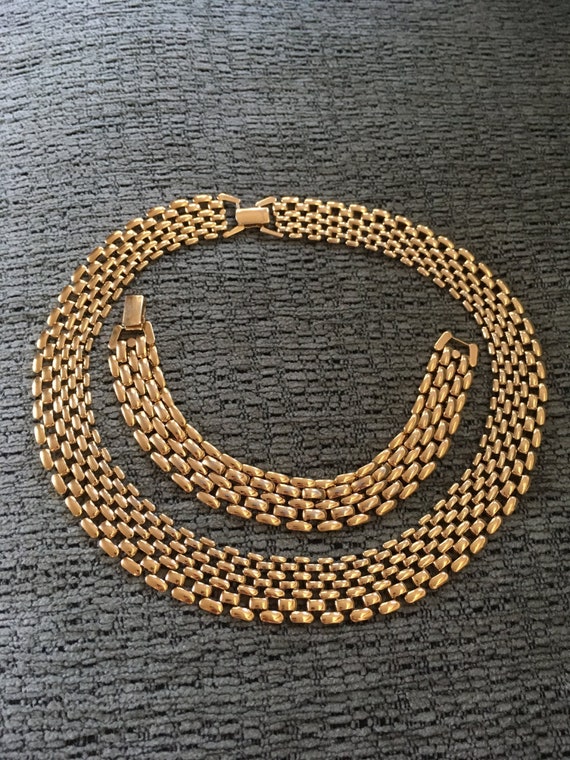 Vintage Napier gold tone oval link necklace | eBay