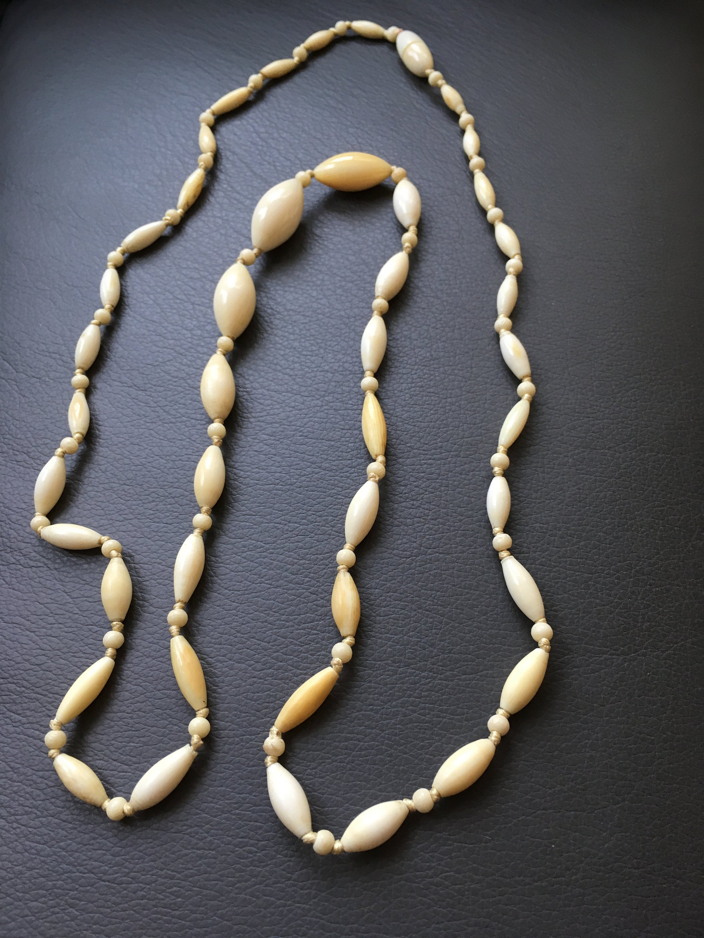 Victorian Bone Necklace Bovine Bone Necklace Antique Bovine Bone