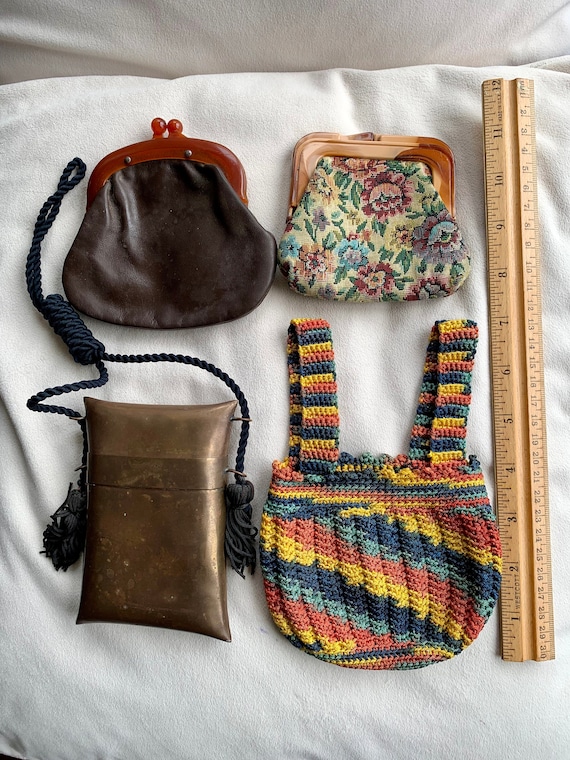 Vintage Purse Lot Bakelite Change Purse Lucite Co… - image 1