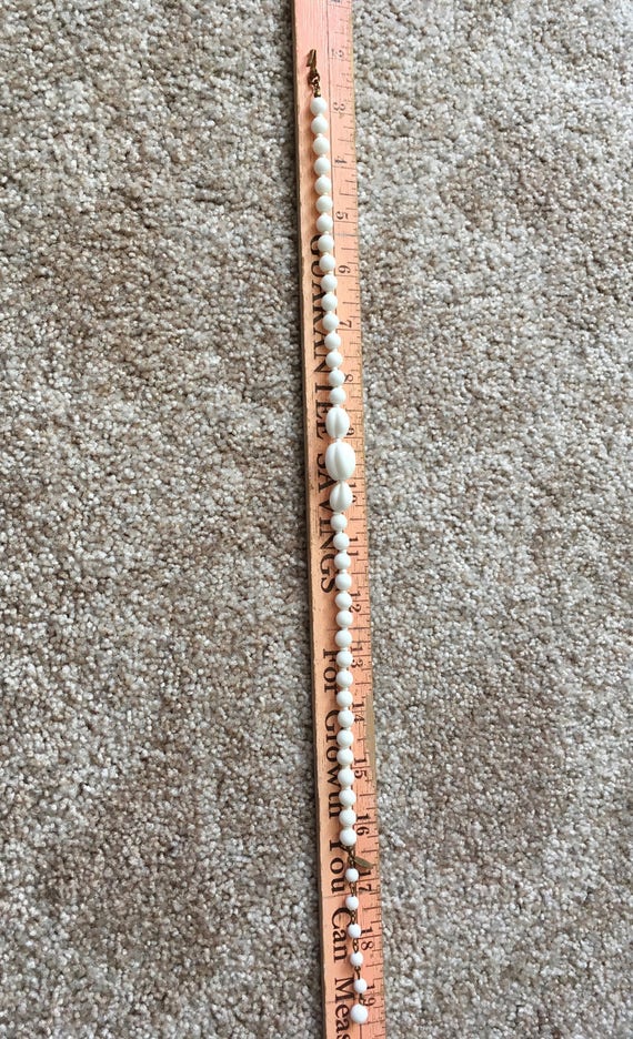 Miriam Haskell Necklace Choker Milk Glass Signed … - image 9