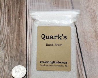 Quark's (Root Beer), nerd bath fizz, bath salt, relax, gift, foot soak, handcrafted, sensitive skin, geek gift, spa day