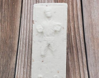 Aim To Misbehave (Red Spiced Tea), handcrafted, artisan, sensitive skin, gift, nerd bath bomb - Han Solo in Carbonite