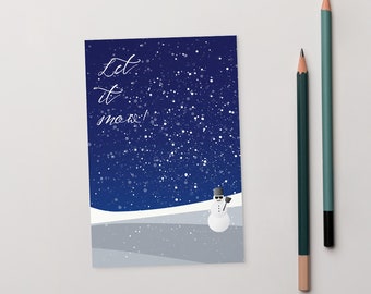 Postcard "Let it snow"