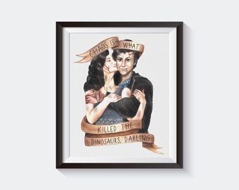 Chaos Print of Original Watercolor Painting Heathers Inspired