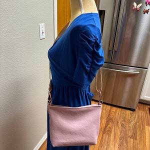 Small lambskin crossbody bag “Pink Nostalgia”