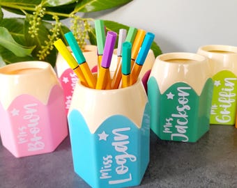 Teacher Thank You Gift Personalised Pencil Pot