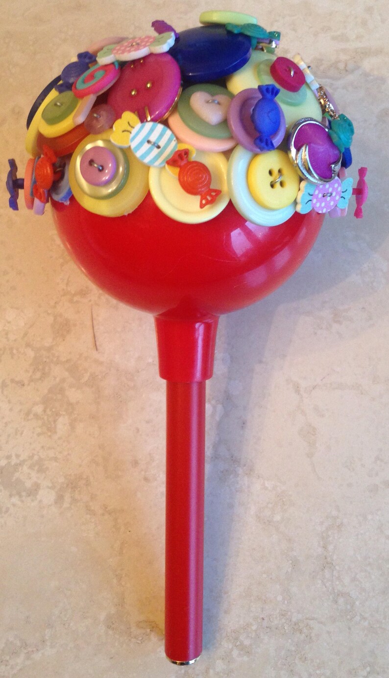 sweets button alternative keepsake BridalBridesmaid Bouquet Lollipop