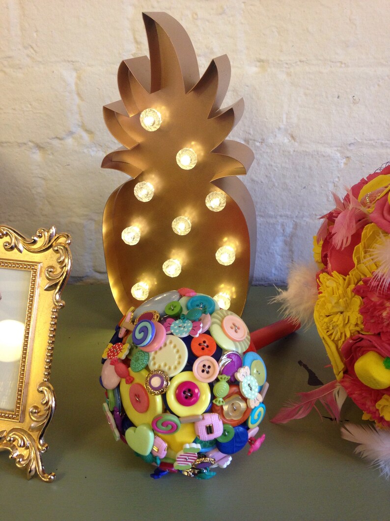 sweets button alternative keepsake BridalBridesmaid Bouquet Lollipop