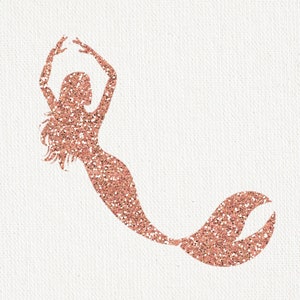 Glitter Mermaid Iron on / Mermaid/ Glitter Mermaid/ Small Iron on  Design Glitter/ Mermaid Glitter/ Glitter Shirt