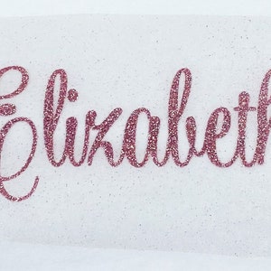 Glitter Name Iron On /Name Iron On Transfer/Iron on Letters/ Heat Transfer Ready to Ship in 2-3 days