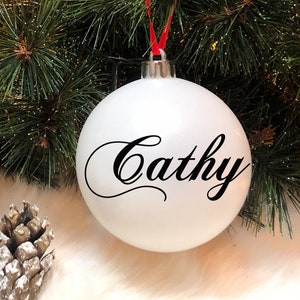 Merry Christmas/ Bauble Vinyl decal/ Ornament Sticker / Vinyl Transfer/ Tree Decoration/ Christmas Decor / Ornament Sticker
