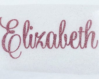 Glitter Name Iron On /Name Iron On Transfer/Iron on Letters/ Heat Transfer Ready to Ship in 2-3 days